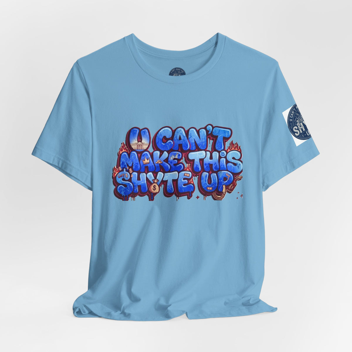 T-Shirt - Blue Satire - Unisex Jersey Short Sleeve Tee