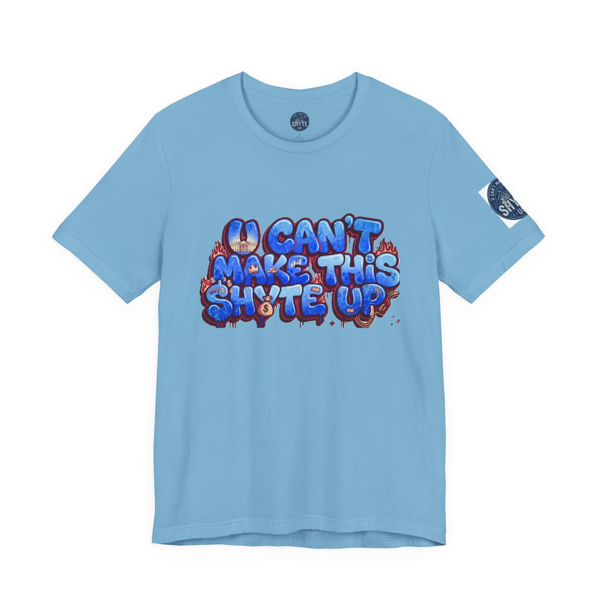 T-Shirt - Blue Satire - Unisex Jersey Short Sleeve Tee
