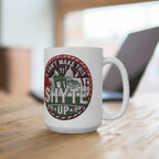 Mug - Hearts are with you - U Can't Make This Shyte Up  Logo- Green - Mug 15oz (10% of all Sales goes to Human Relief Foundation Gaza)