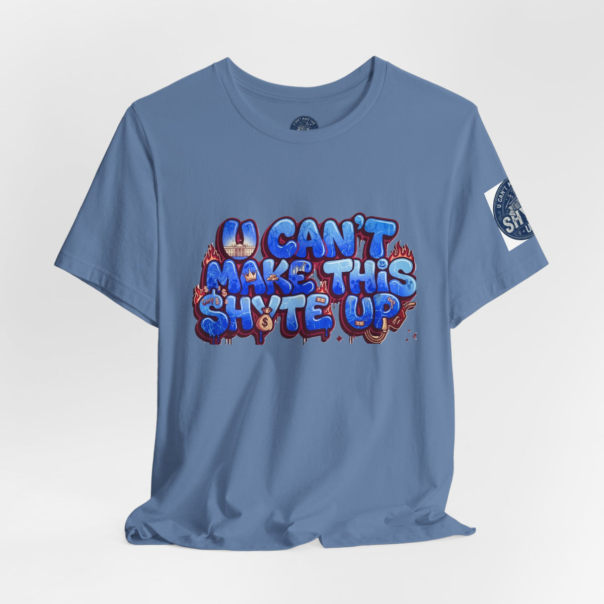 T-Shirt - Blue Satire - Unisex Jersey Short Sleeve Tee