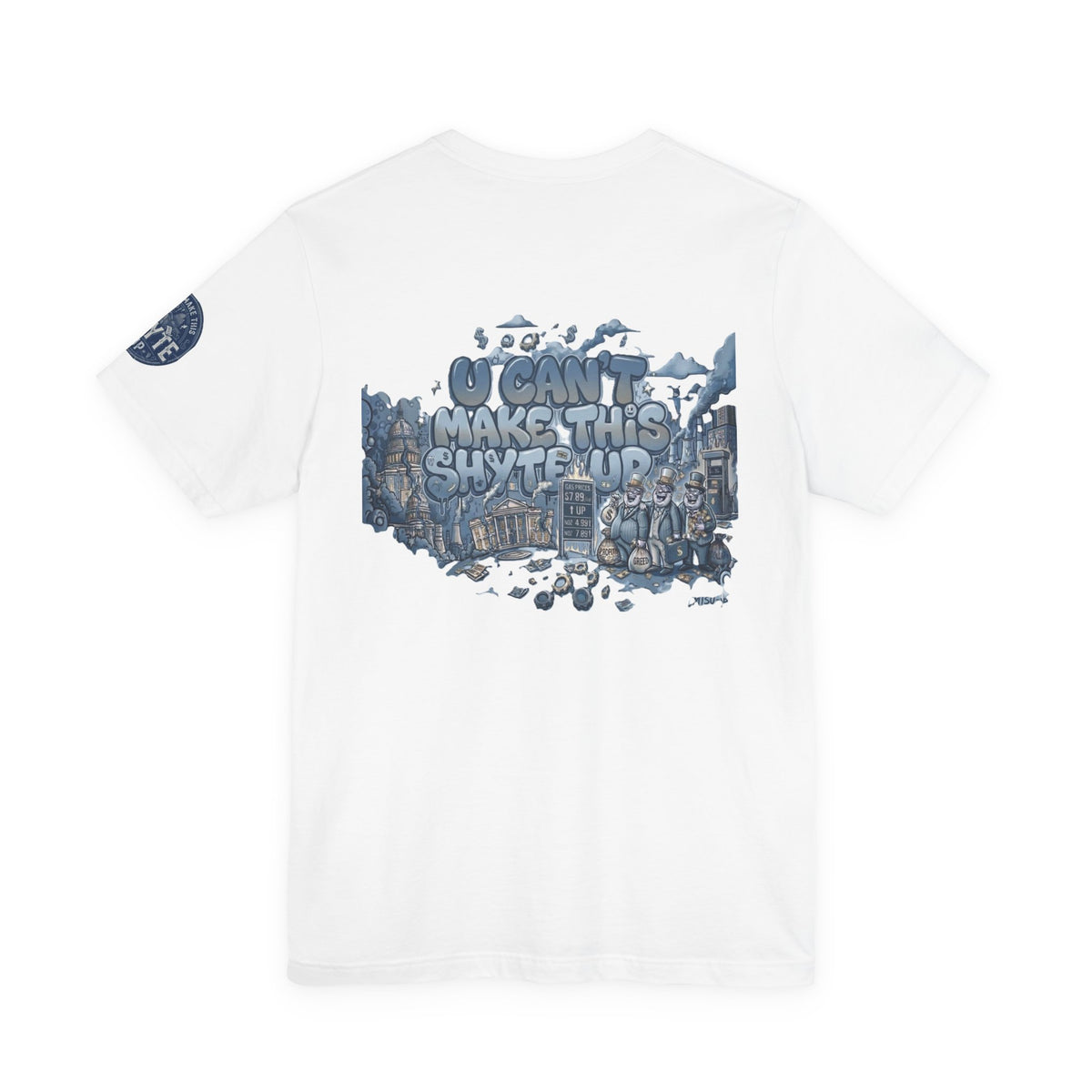 T-Shirt - Blue Satire - Unisex Jersey Short Sleeve Tee