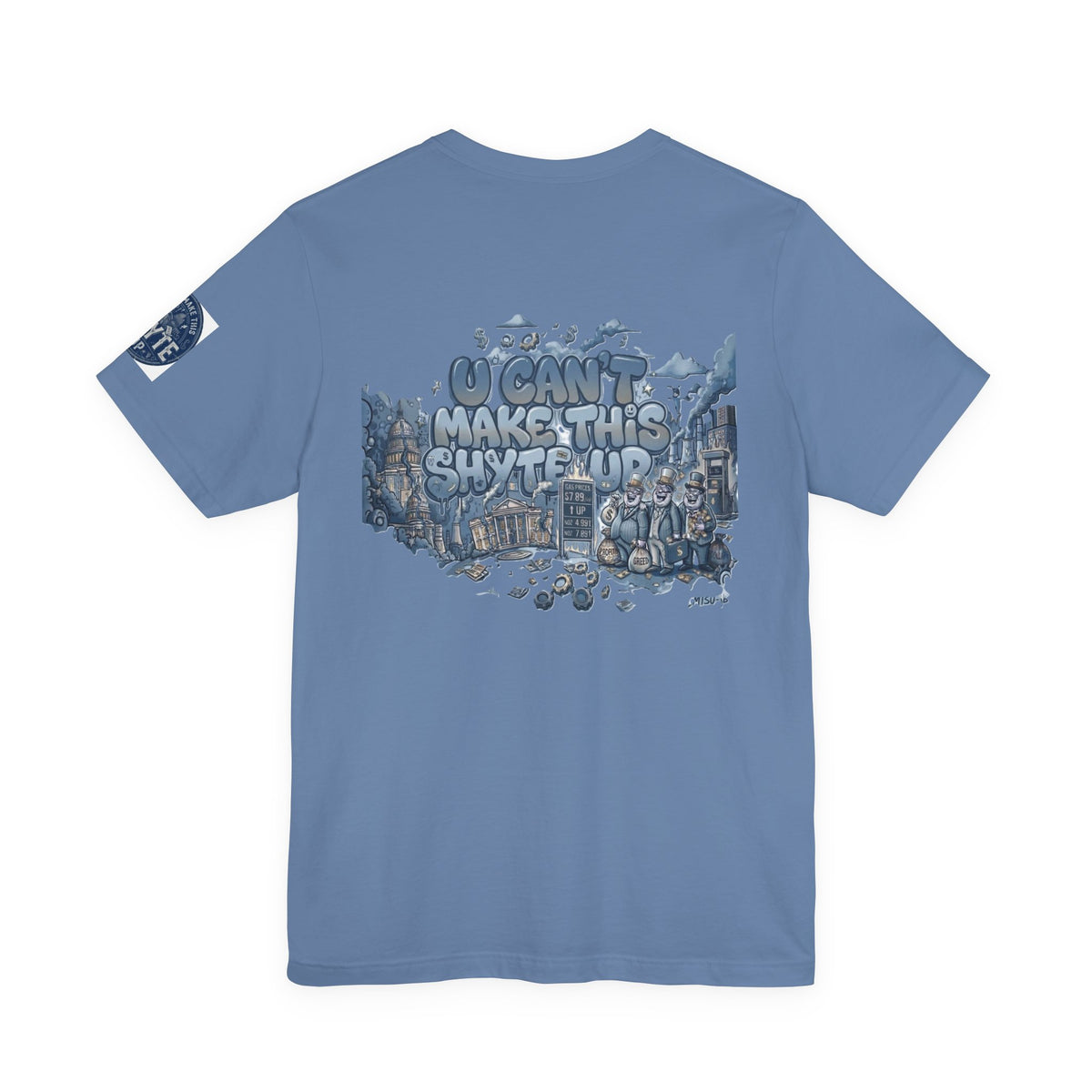 T-Shirt - Blue Satire - Unisex Jersey Short Sleeve Tee