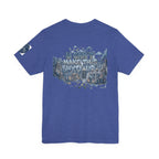 T-Shirt - Blue Satire - Unisex Jersey Short Sleeve Tee