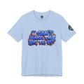 T-Shirt - Blue Satire - Unisex Jersey Short Sleeve Tee