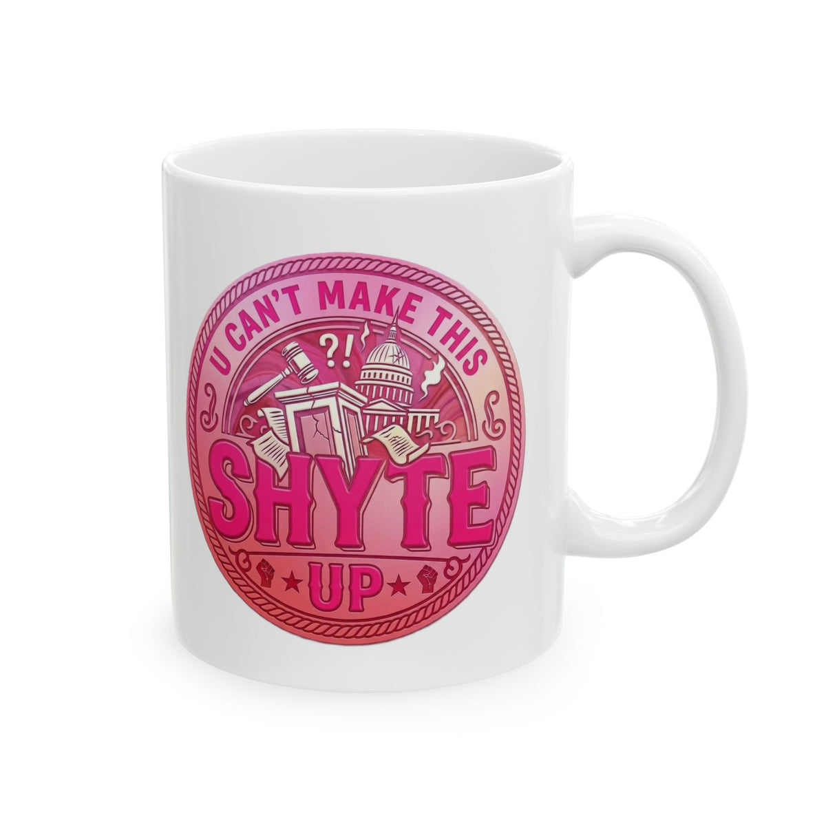 Ceramic Mug, (11oz, 15oz) Bubblicious Pink