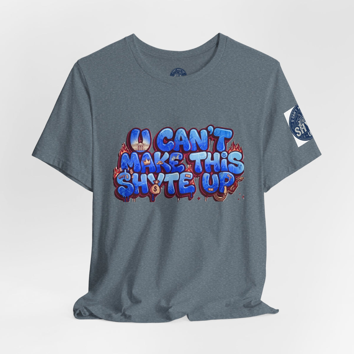 T-Shirt - Blue Satire - Unisex Jersey Short Sleeve Tee