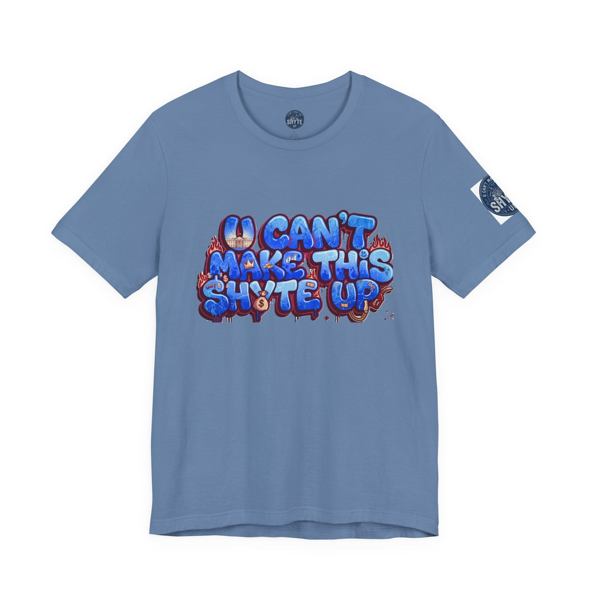 T-Shirt - Blue Satire - Unisex Jersey Short Sleeve Tee