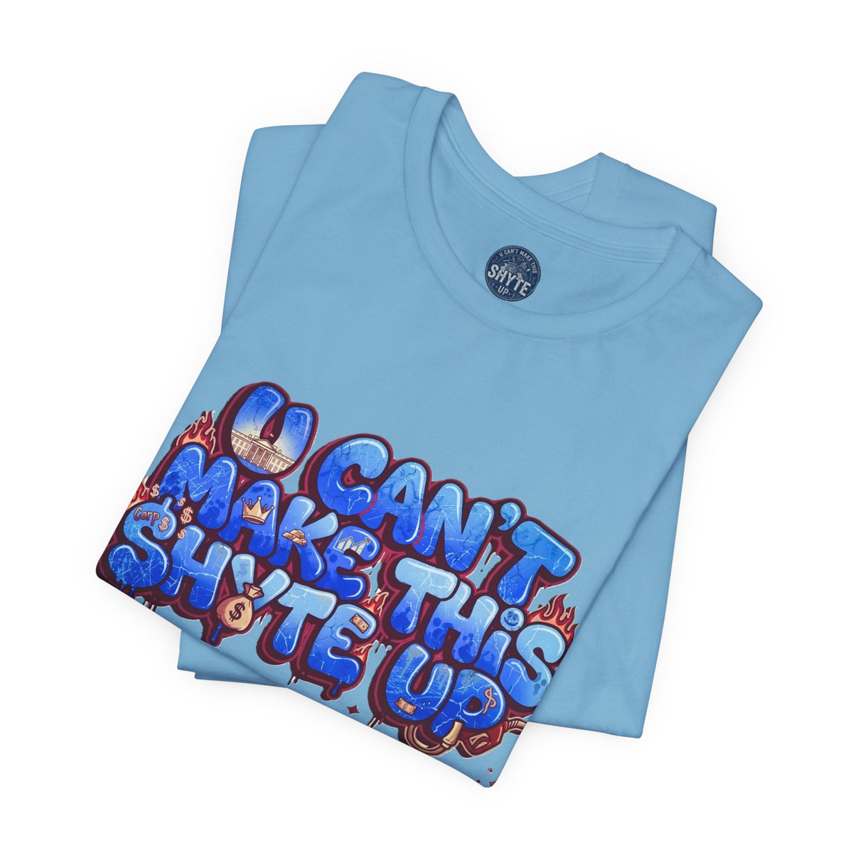 T-Shirt - Blue Satire - Unisex Jersey Short Sleeve Tee