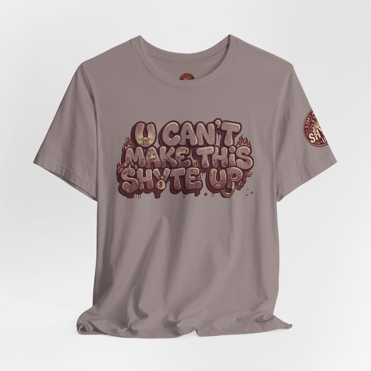 T-Shirt U Cant Make This Shyte Up - Red-bell Satire - Unisex Jersey Short Sleeve Tee