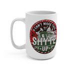 Mug - Hearts are with you - U Can't Make This Shyte Up  Logo- Green - Mug 15oz (10% of all Sales goes to Human Relief Foundation Gaza)