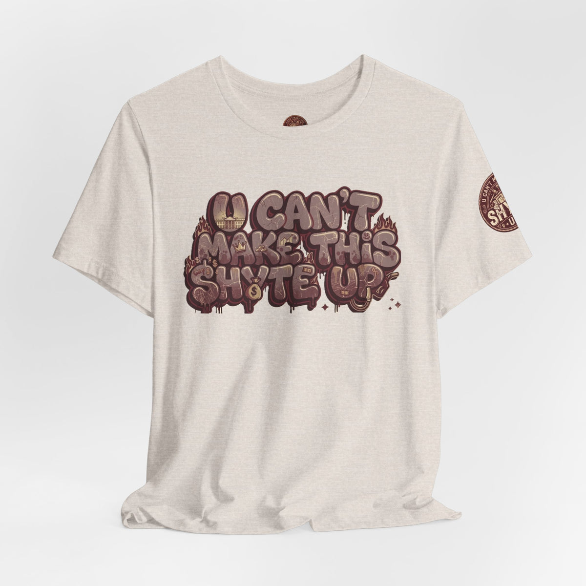 T-Shirt U Cant Make This Shyte Up - Red-bell Satire - Unisex Jersey Short Sleeve Tee