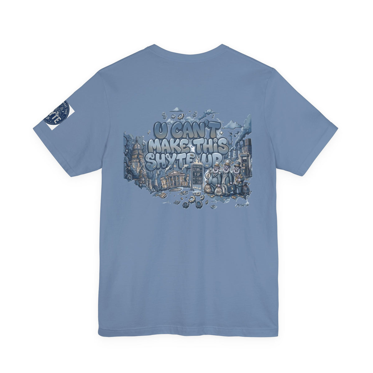 T-Shirt - Blue Satire - Unisex Jersey Short Sleeve Tee