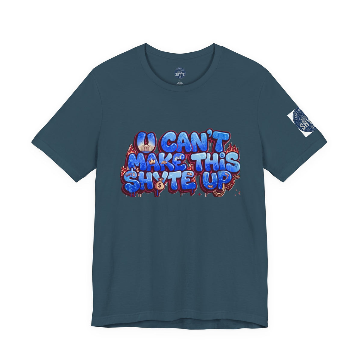 T-Shirt - Blue Satire - Unisex Jersey Short Sleeve Tee